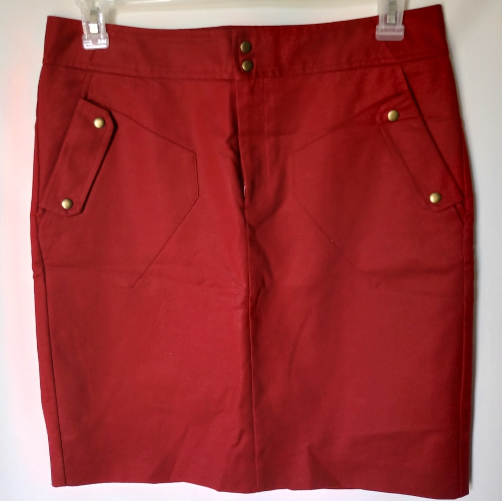 Worthington Pencil Skirt Size 12 Burgundy